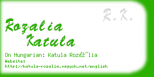 rozalia katula business card